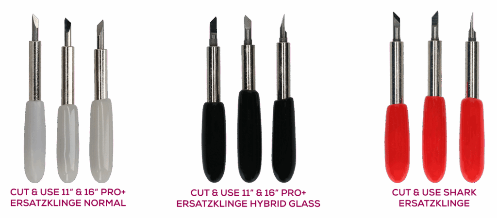 Überblick über CUT & USE Ersatzklingen